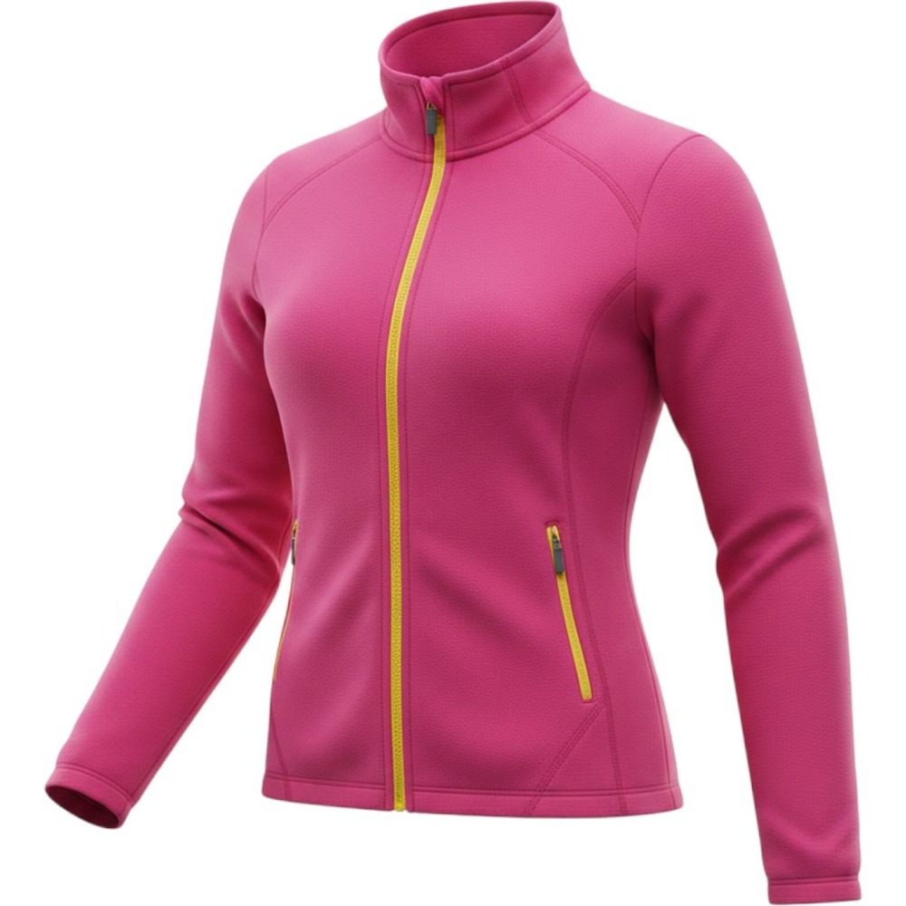 'Spyder pink fleece jacket with orange accents, Size XL